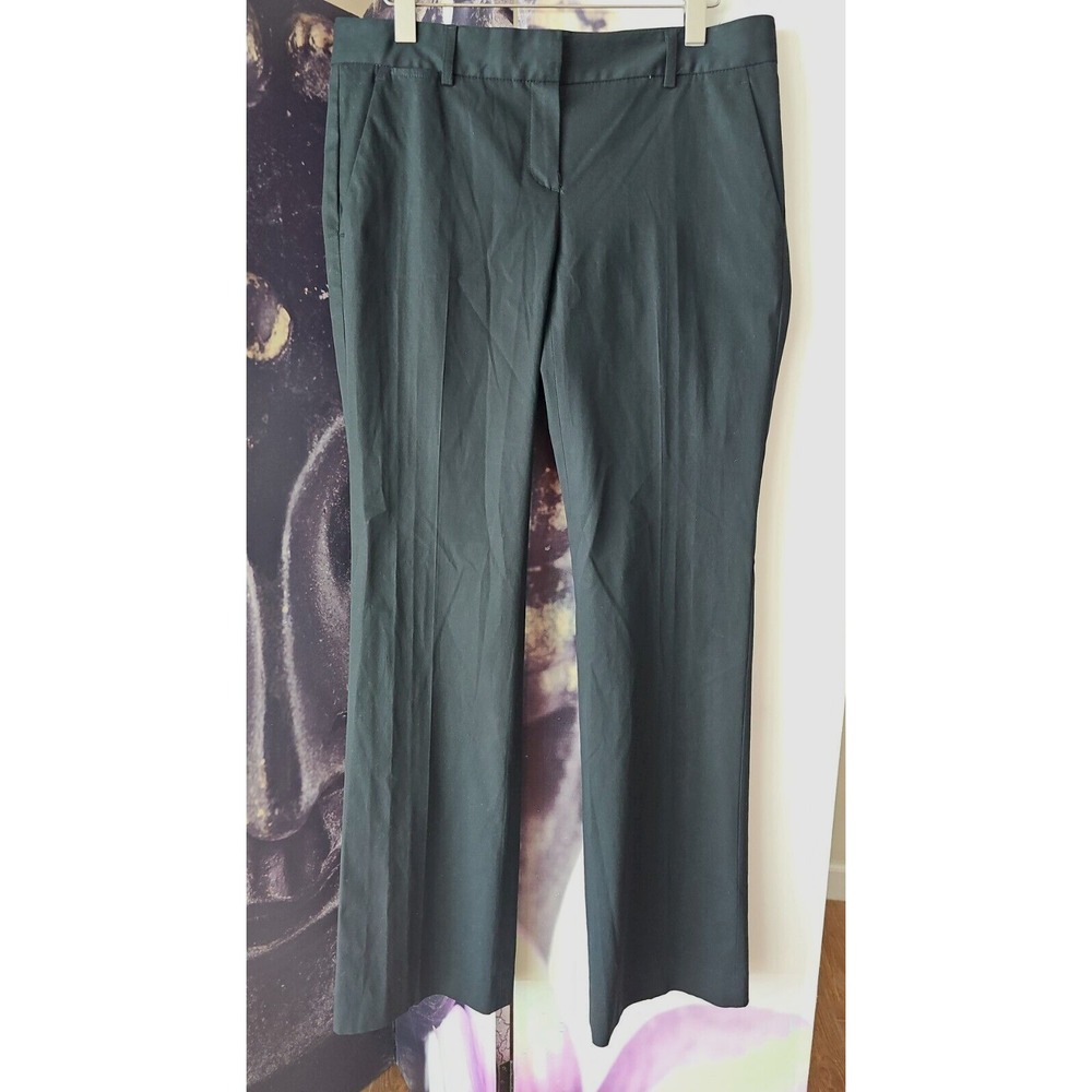 THEORY TREECA Women's Size‎ 12 Black Straight Leg Cotton Blend Pants